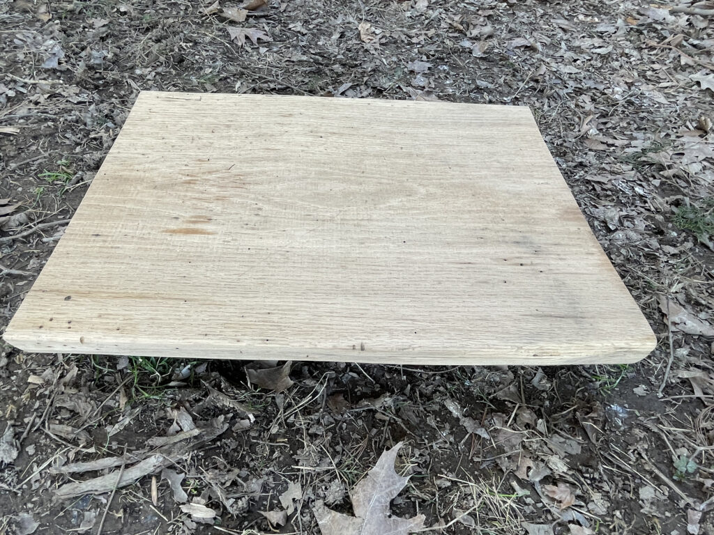 Top of raw oak base