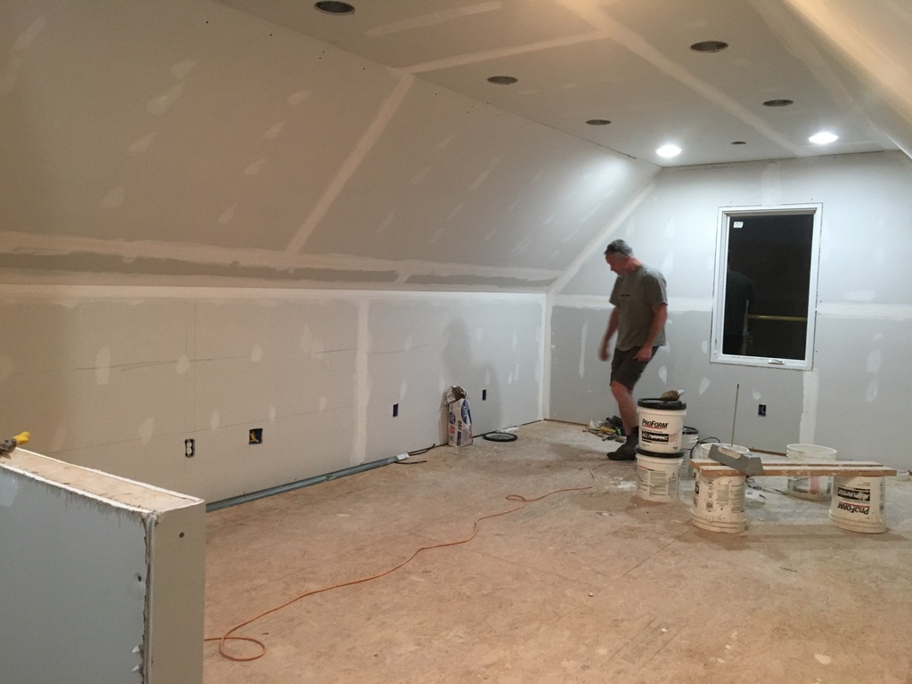 Unfinished Drywall Installed